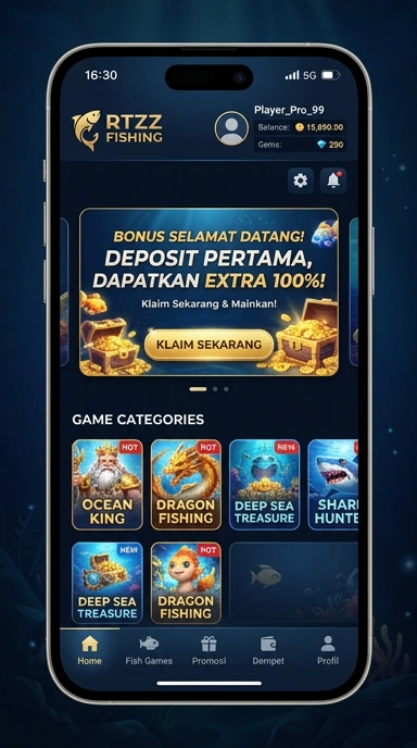 Tampilan antarmuka rtzz yang user-friendly.
